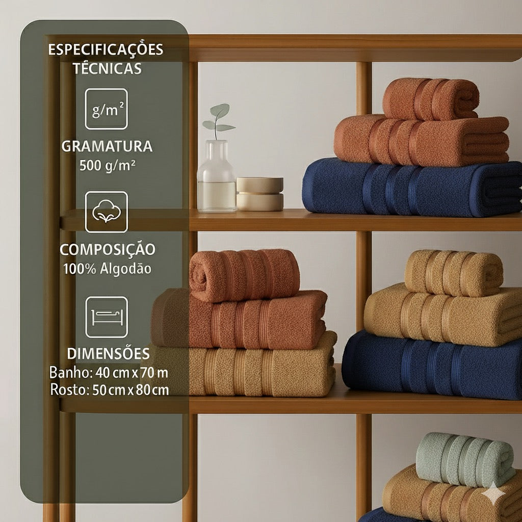 Kit 10 Toalhas de Banho Gigantes Fio Penteado - 🔥Liquidação de Fim de Ano🔥